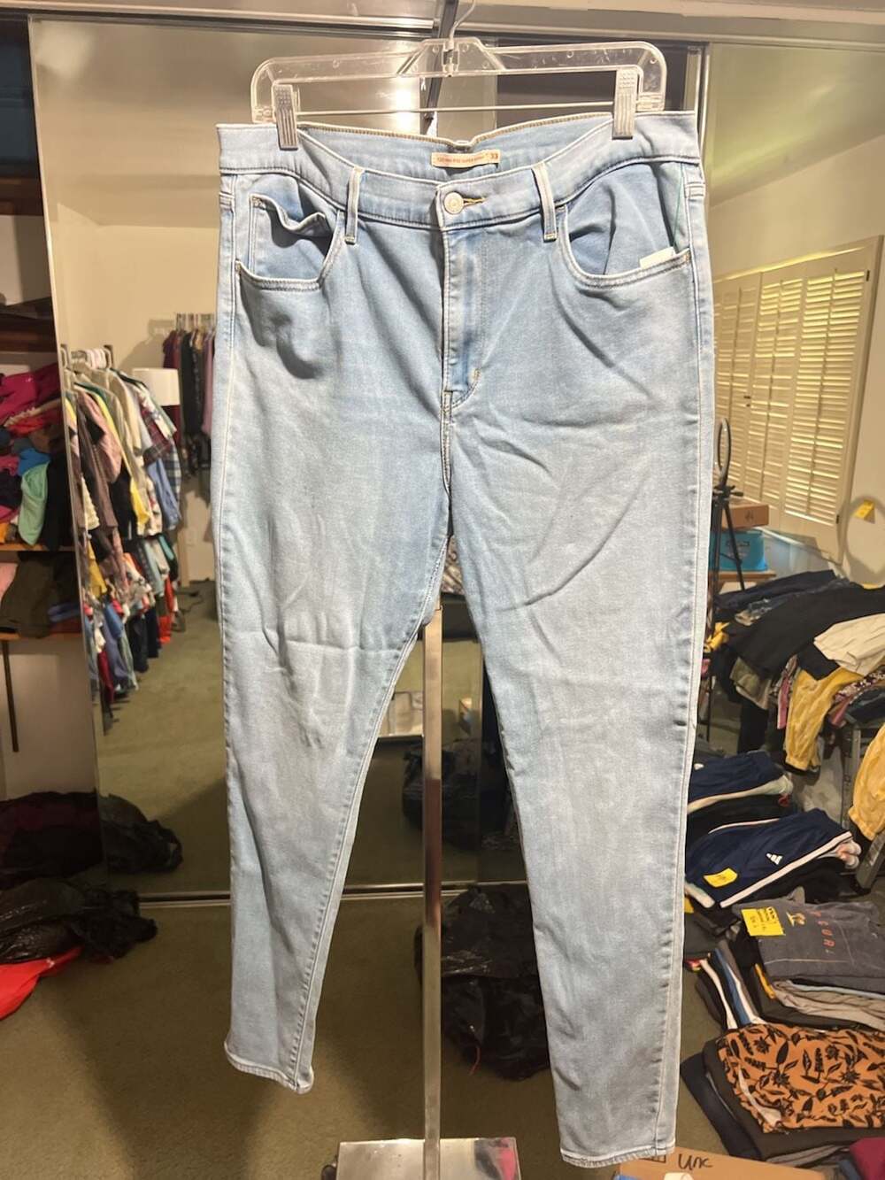 Levi's 720 High Rise Super Skinny Jeans Light Wash Size 33x30